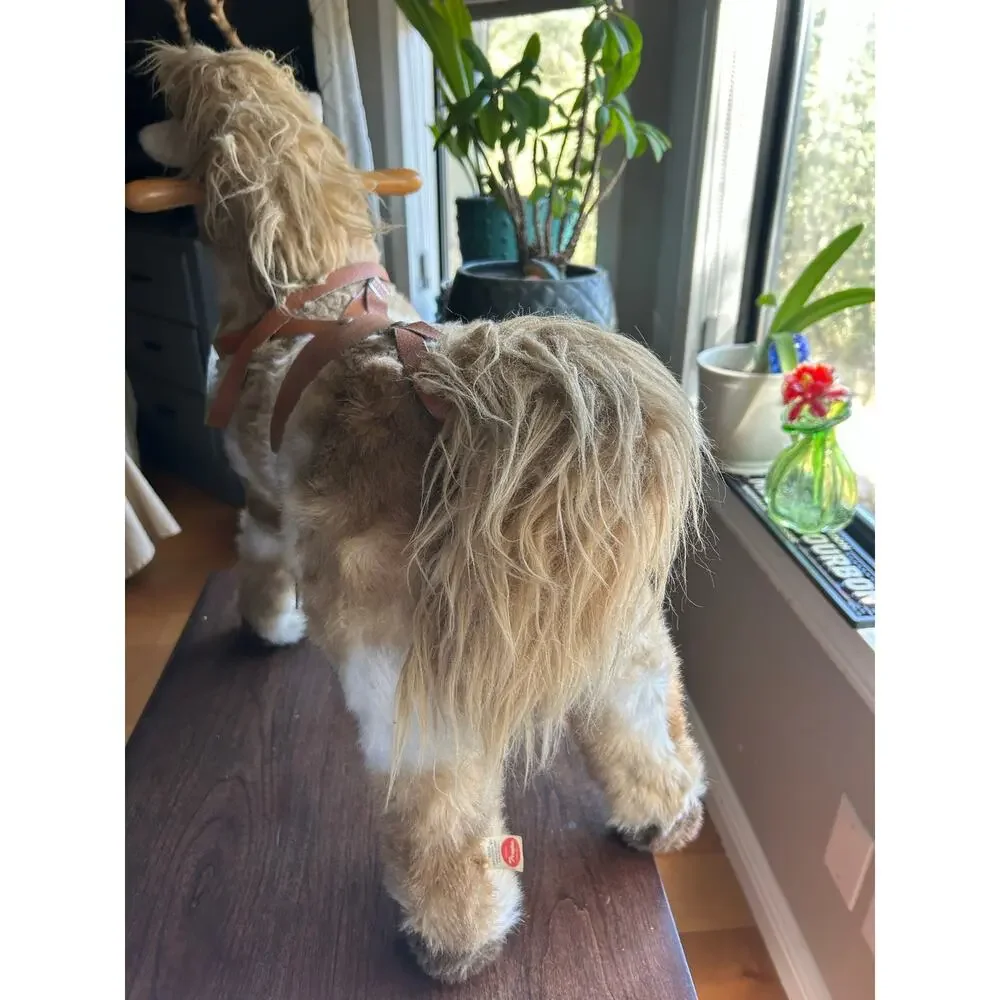24” long vintage Trudi Giocattoli plush ride-on horse pony toy
